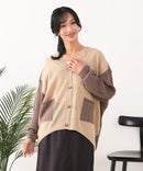 【C-FORTPOINT/フォートポイント】ドルマン配色カーディガン