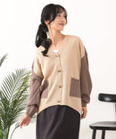 【C-FORTPOINT/フォートポイント】ドルマン配色カーディガン