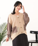 【C-FORTPOINT/フォートポイント】ドルマン配色カーディガン