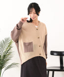 【C-FORTPOINT/フォートポイント】ドルマン配色カーディガン