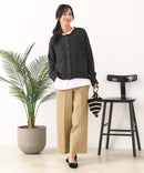 【C-FORT POINT/フォートポイント】袖ケーブル柄 カーディガン