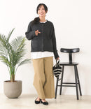 【C-FORT POINT/フォートポイント】袖ケーブル柄 カーディガン