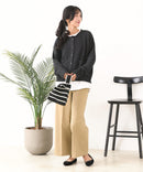 【C-FORT POINT/フォートポイント】袖ケーブル柄 カーディガン