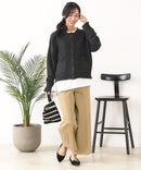 【C-FORT POINT/フォートポイント】袖ケーブル柄 カーディガン