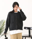 【C-FORT POINT/フォートポイント】袖ケーブル柄 カーディガン