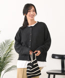 【C-FORT POINT/フォートポイント】袖ケーブル柄 カーディガン