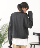 【C-FORT POINT/フォートポイント】袖ケーブル柄 カーディガン