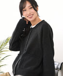 【C-FORT POINT/フォートポイント】袖ケーブル柄 カーディガン