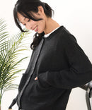 【C-FORT POINT/フォートポイント】袖ケーブル柄 カーディガン