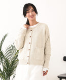 【C-FORT POINT/フォートポイント】袖ケーブル柄 カーディガン