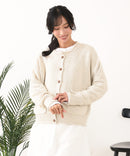 【C-FORT POINT/フォートポイント】袖ケーブル柄 カーディガン