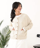 【C-FORT POINT/フォートポイント】袖ケーブル柄 カーディガン