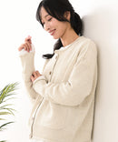 【C-FORT POINT/フォートポイント】袖ケーブル柄 カーディガン