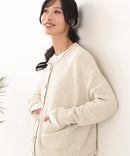 【C-FORT POINT/フォートポイント】袖ケーブル柄 カーディガン