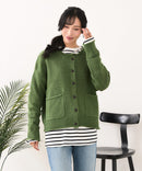 【C-FORT POINT/フォートポイント】袖ケーブル柄 カーディガン