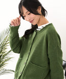 【C-FORT POINT/フォートポイント】袖ケーブル柄 カーディガン