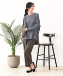 【C-FORTPOINT/フォートポイント】パッチワーク配色 ニットプルオーバー