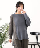 【C-FORTPOINT/フォートポイント】パッチワーク配色 ニットプルオーバー