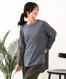 【C-FORTPOINT/フォートポイント】パッチワーク配色 ニットプルオーバー