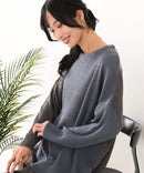 【C-FORTPOINT/フォートポイント】パッチワーク配色 ニットプルオーバー