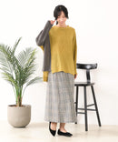 【C-FORTPOINT/フォートポイント】パッチワーク配色 ニットプルオーバー