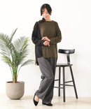 【C-FORTPOINT/フォートポイント】パッチワーク配色 ニットプルオーバー