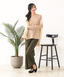 【C-FORTPOINT/フォートポイント】パッチワーク配色 ニットプルオーバー