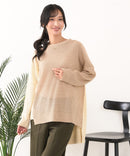 【C-FORTPOINT/フォートポイント】パッチワーク配色 ニットプルオーバー