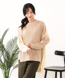 【C-FORTPOINT/フォートポイント】パッチワーク配色 ニットプルオーバー