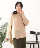 【C-FORTPOINT/フォートポイント】パッチワーク配色 ニットプルオーバー