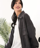 【C-FORT POINT/フォートポイント】スウェードポンチ フライトジャケット