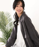 【C-FORT POINT/フォートポイント】スウェードポンチ フライトジャケット