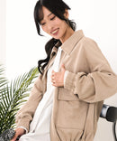 【C-FORT POINT/フォートポイント】スウェードポンチ フライトジャケット