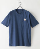 ZEROSTAIN 胸ポケット 刺繍Tシャツ 汗染みの目立ちにくいTシャツ 防汚 ＵＶカット アニマル おじさん ビール アメ車