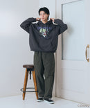 【DISNEY/ディズニー】＜ナイトメアー・ビフォア・クリスマス＞＜ディズニーヴィランズ＞ビッグシルエット 裏起毛 プルオーバーパーカー フーディー ドロップショルダー オーバーサイズ