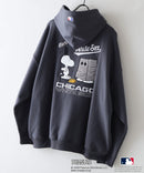 【PEANUTS/ピーナッツ】【ユニセックスデザインでリンクコーデにも◎】MLB×PEANUTS 裏起毛ジップパーカー 保温 キャラクター ドジャース ヤンキース ホワイトソックス