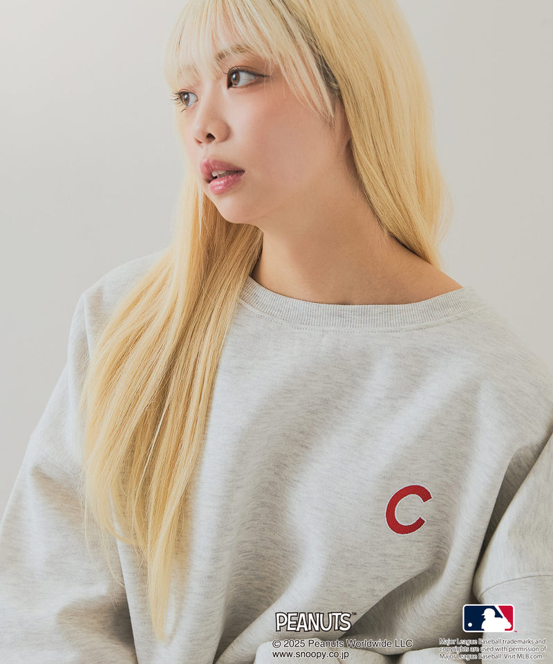 【PEANUTS×MLB】オリジナルデザイン 裏起毛トレーナー ヤンキース ドジャース カブス キャラクター