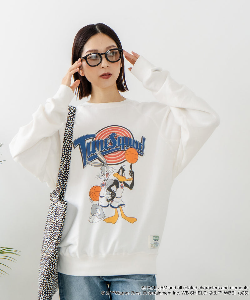 【DISCUS ATHLETIC×LOONEY TUNES】スペース・ジャム キャラクタープリントスウェットトレーナー メンズ レディース ユニセックス