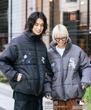 【PEANUTS×MLB】オリジナルデザイン ナイロンパファージャケット 中綿ジャケット ヤンキース ドジャース ホワイトソックス