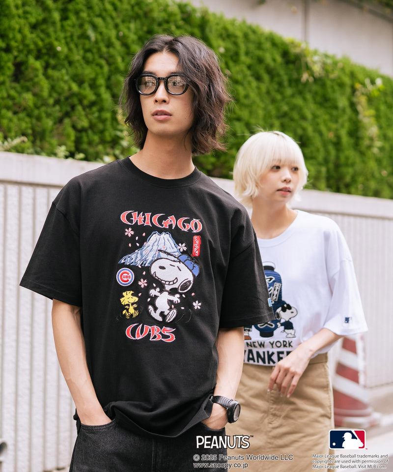 【PEANUTS×MLB】オリジナルデザイン 和柄Ｔシャツ ドジャース ヤンキース カブス スーベニア
