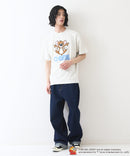 新柄追加！！【TOM AND JERRY/トムとジェリー】オリジナルデザイン 刺繍 Tシャツ ジェリー タフィー ドロップショルダー ビッグシルエット ユニセックス キャラクター