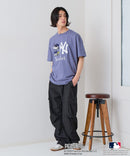 【PEANUTS×MLB】オリジナルデザインTシャツ 刺繍 ドロップショルダー ユニセックス