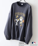 【PEANUTS/ピーナッツ】【ユニセックスデザインでリンクコーデにも◎】MLB×PEANUTS 裏起毛トレーナー 保温 キャラクター ドジャース ヤンキース パイレーツ ❘ジーンズメイト公式オンラインショップ