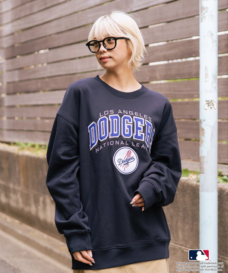 【MLB/メジャーリーグベースボール】 裏起毛 レトロロゴ クルーネックトレーナー スウェット