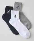 【KANGOL/カンゴール】【絶妙なクォーター丈】3足組 ソックス 足首丈 ミニマルデザイン 3Pセット 靴下