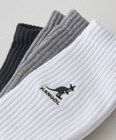 【KANGOL/カンゴール】【王道の足元】3足組 フルレングスソックス 無地・シンプル クルー丈 3Pセット 靴下