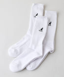 【KANGOL/カンゴール】【王道の足元】3足組 フルレングスソックス 無地・シンプル クルー丈 3Pセット 靴下
