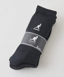 【KANGOL/カンゴール】【王道の足元】3足組 フルレングスソックス 無地・シンプル クルー丈 3Pセット 靴下