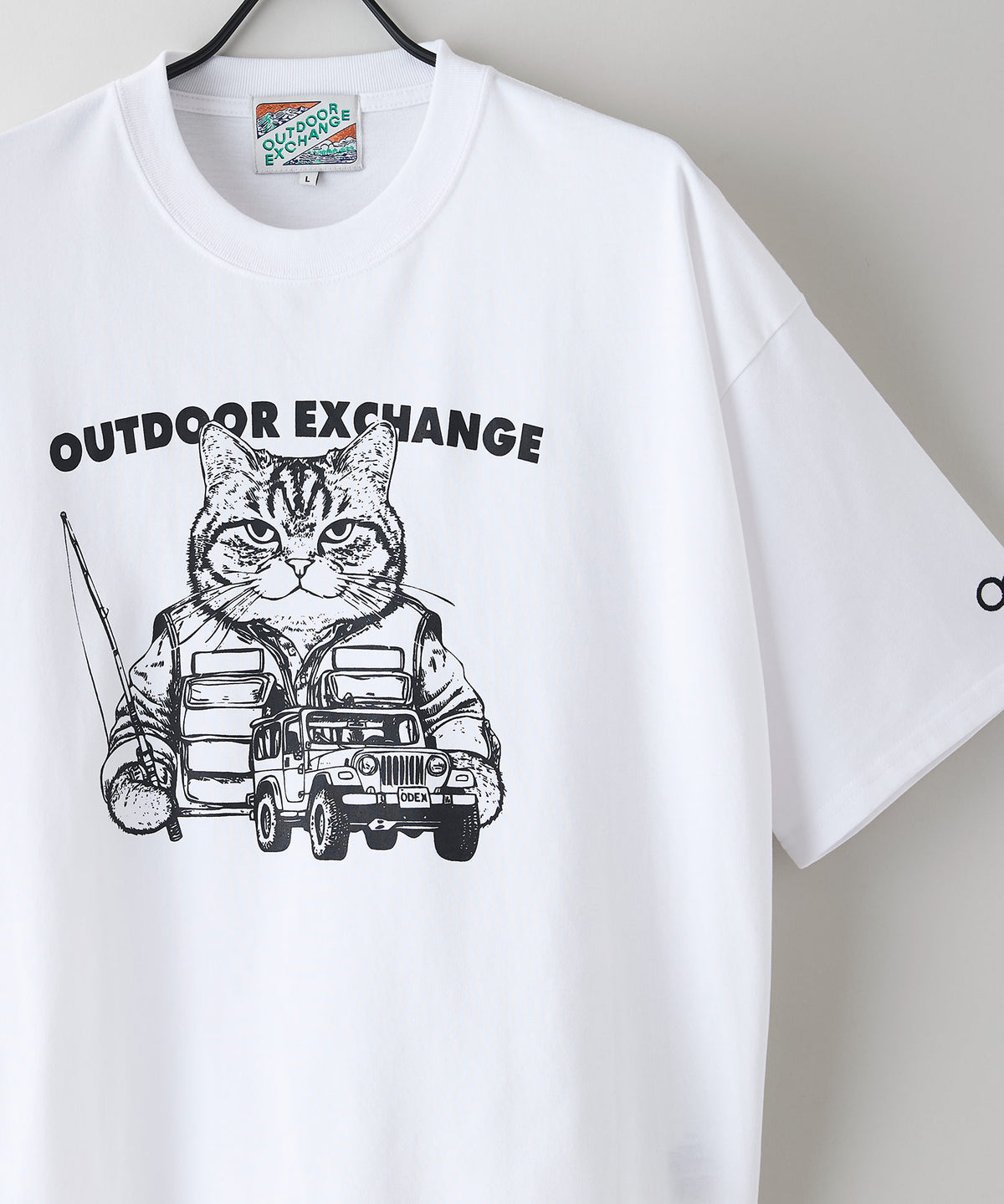 アニマルプリント クルーネックTシャツ（ネコ）オーバーサイズ