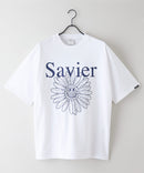 【SAVIER/サビアー】×【SMILEY FACE/スマイリーフェイス】コラボ フラワープリント Tシャツ オーバーサイズ